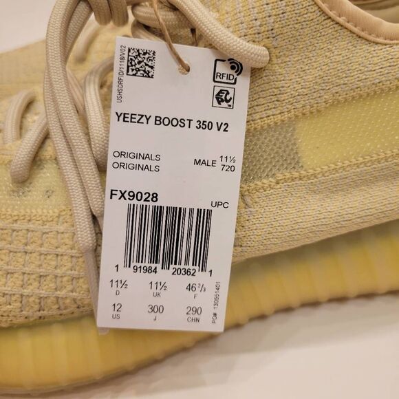 adidas Yeezy Boost 350 V2  'Flax' - Size 12 *Authenticated* - Picture 7 of 9